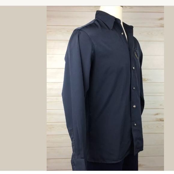 Ranchero Men's Blue Long sleeve Button Up Western Shirt Horse Embroidered Sz S - Picture 8 of 8